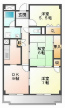 茨木市蔵垣内の賃貸物件間取画像