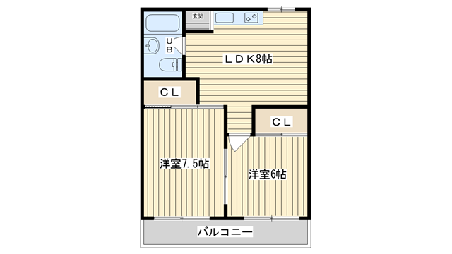 茨木市竹橋町の賃貸物件間取画像