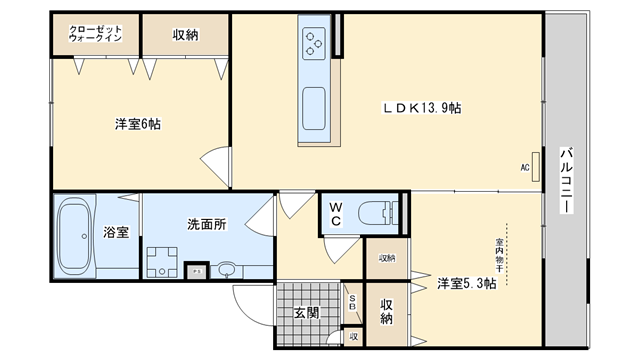 茨木市水尾の賃貸物件間取画像