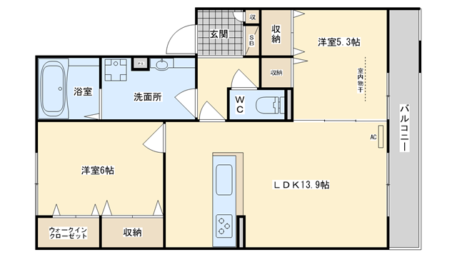 茨木市水尾の賃貸物件間取画像