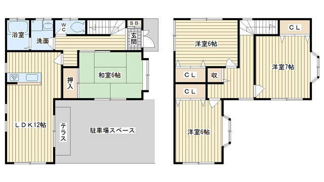 茨木市玉瀬町の賃貸物件間取画像