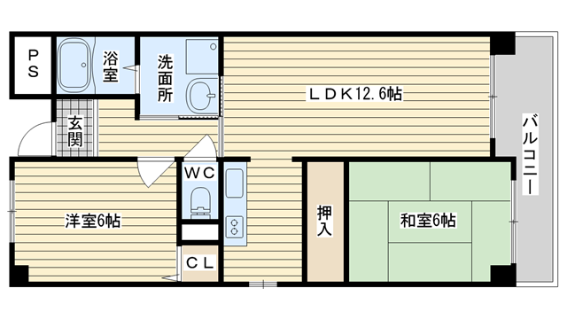 茨木市真砂の賃貸物件間取画像