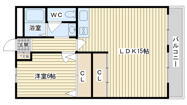 茨木市水尾の賃貸物件間取画像