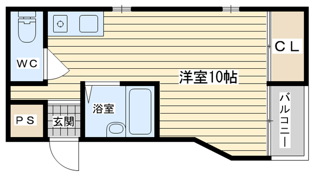 茨木市西田中町の賃貸物件間取画像