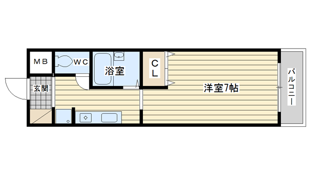 茨木市若園町の賃貸物件間取画像