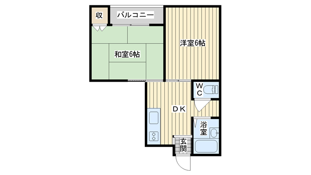 茨木市寺田町の賃貸物件間取画像