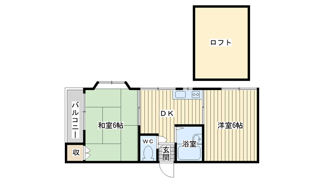 茨木市春日の賃貸物件間取画像