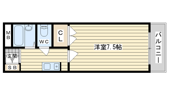 茨木市宮元町の賃貸物件間取画像