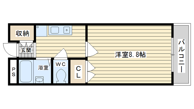 茨木市水尾の賃貸物件間取画像