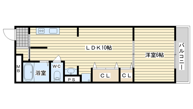 茨木市元町の賃貸物件間取画像