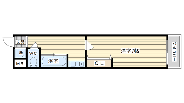 茨木市東奈良の賃貸物件間取画像