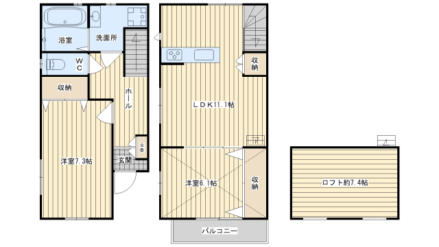 茨木市大池の賃貸物件間取画像