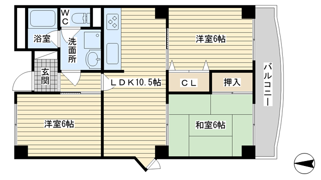 茨木市玉櫛の賃貸物件間取画像