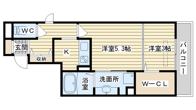 茨木市舟木町の賃貸物件間取画像