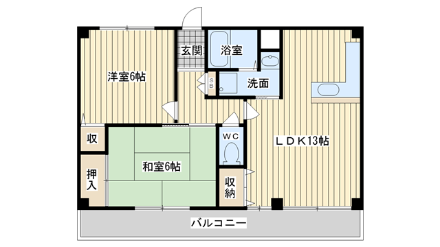 茨木市平田の賃貸物件間取画像