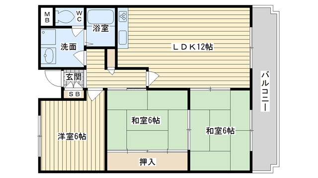 茨木市東太田の賃貸物件間取画像