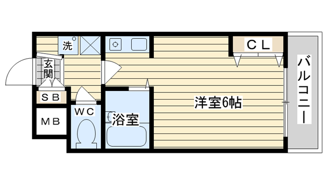 茨木市末広町の賃貸物件間取画像