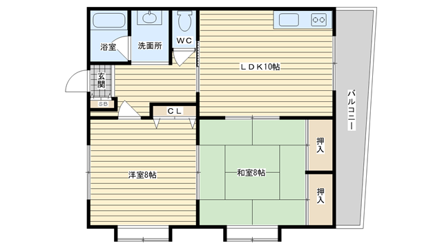 茨木市園田町の賃貸物件間取画像