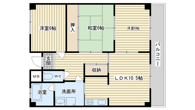 茨木市橋の内の賃貸物件間取画像