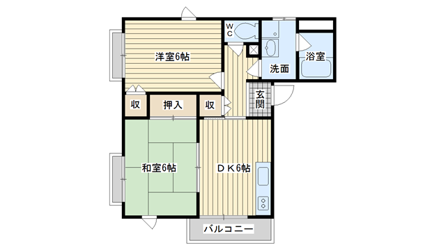 茨木市上中条の賃貸物件間取画像