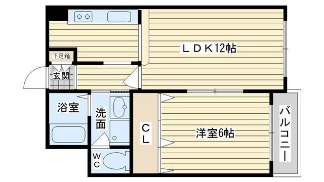 茨木市中穂積の賃貸物件間取画像