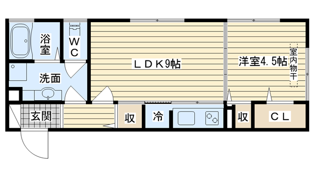 茨木市東奈良の賃貸物件間取画像