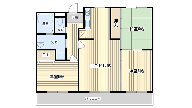 茨木市桑田町の賃貸物件間取画像