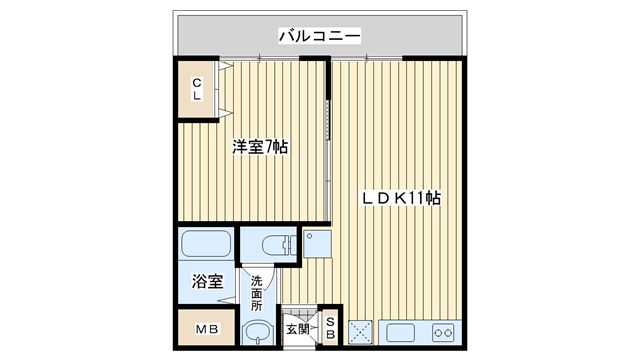 茨木市鮎川の賃貸物件間取画像