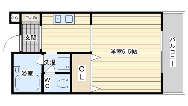 茨木市中総持寺町の賃貸物件間取画像