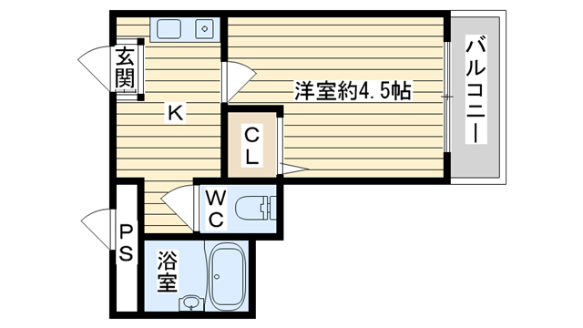 茨木市南春日丘の賃貸物件間取画像