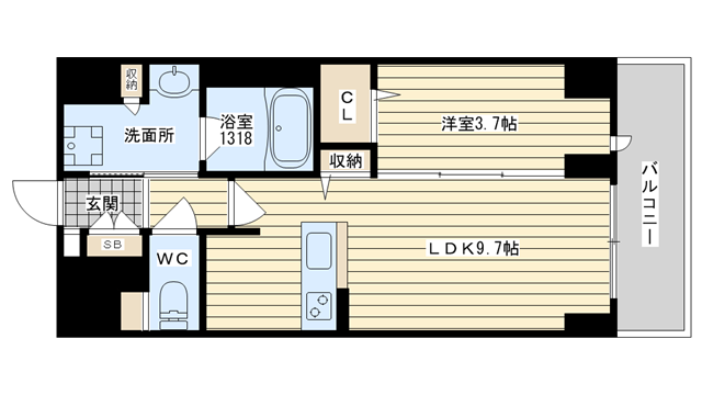 茨木市別院町の賃貸物件間取画像