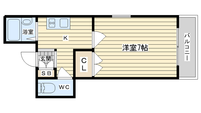 茨木市春日の賃貸物件間取画像