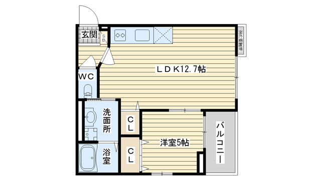 茨木市豊川の賃貸物件間取画像