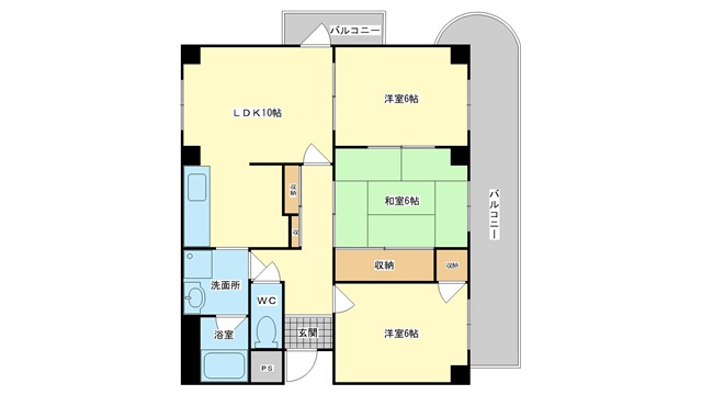 茨木市小柳町の賃貸物件間取画像