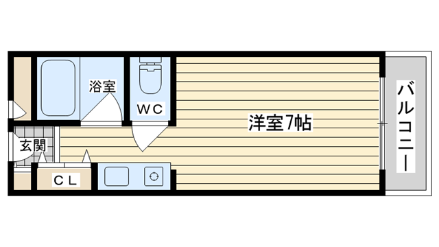 茨木市中津町の賃貸物件間取画像