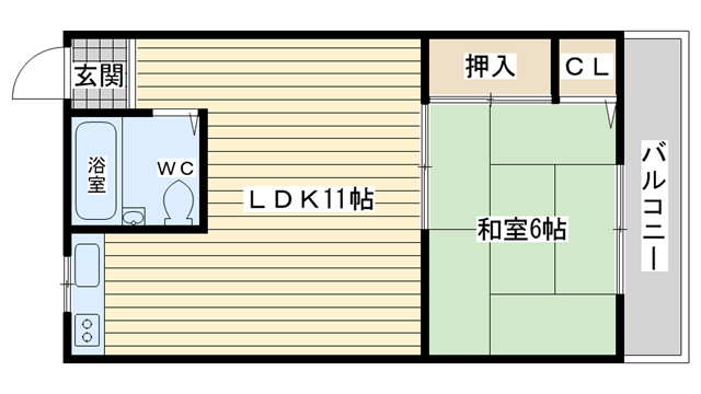 茨木市五十鈴町の賃貸物件間取画像