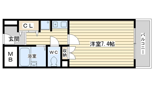 茨木市若草町の賃貸物件間取画像