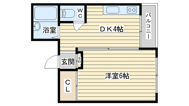 茨木市新和町の賃貸物件間取画像