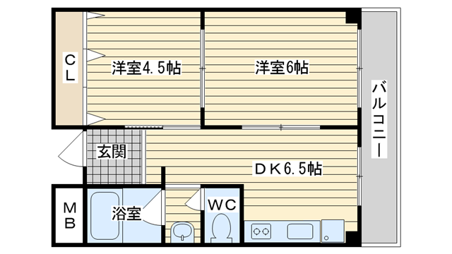 茨木市西駅前町の賃貸物件間取画像