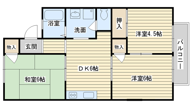 茨木市耳原の賃貸物件間取画像