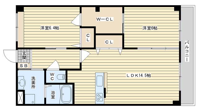 茨木市耳原の賃貸物件間取画像