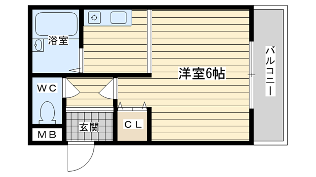 茨木市東奈良の賃貸物件間取画像