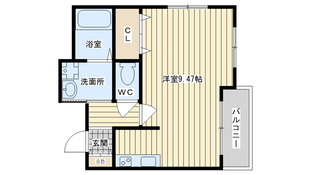 茨木市南春日丘の賃貸物件間取画像