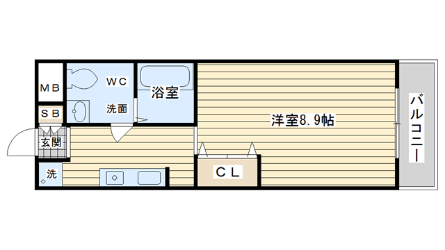 茨木市西中条町の賃貸物件間取画像