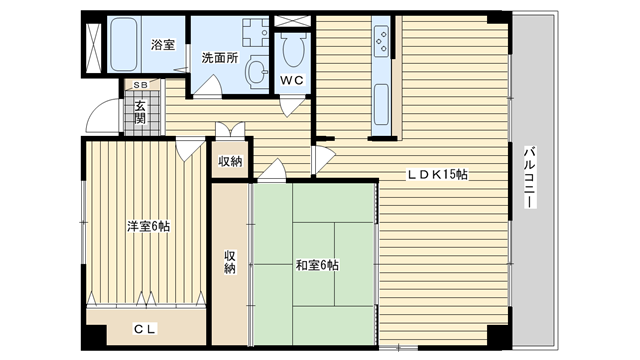 茨木市横江の賃貸物件間取画像