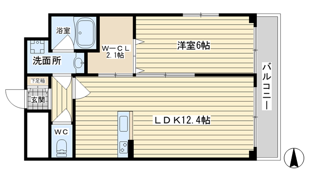 茨木市上穂積の賃貸物件間取画像