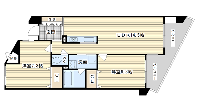 茨木市橋の内の賃貸物件間取画像