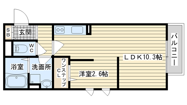 茨木市横江の賃貸物件間取画像