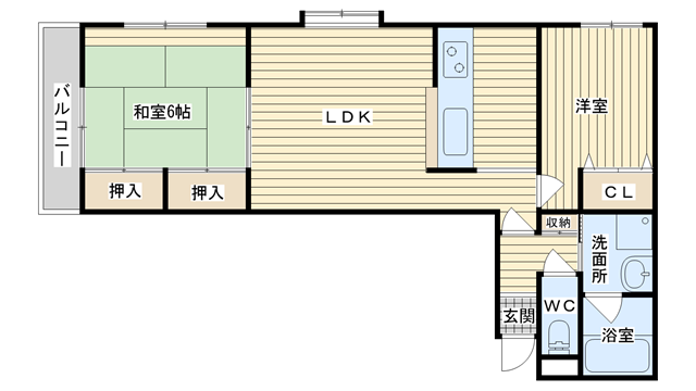 茨木市新和町の賃貸物件間取画像