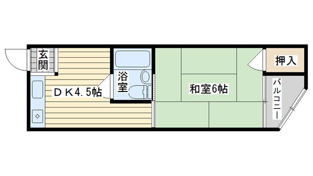 茨木市春日の賃貸物件間取画像